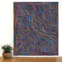 Aboriginal Artwork by Anita Nakamarra Gibson, Ngapa Jukurrpa (Water Dreaming) - Puyurru, 91x76cm