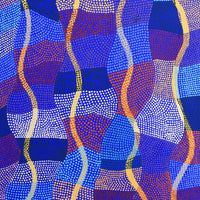 Aboriginal Artwork by Ann Lane Nee Dixon, Pirrnpirrnga - Desert Bore, 180x80cm