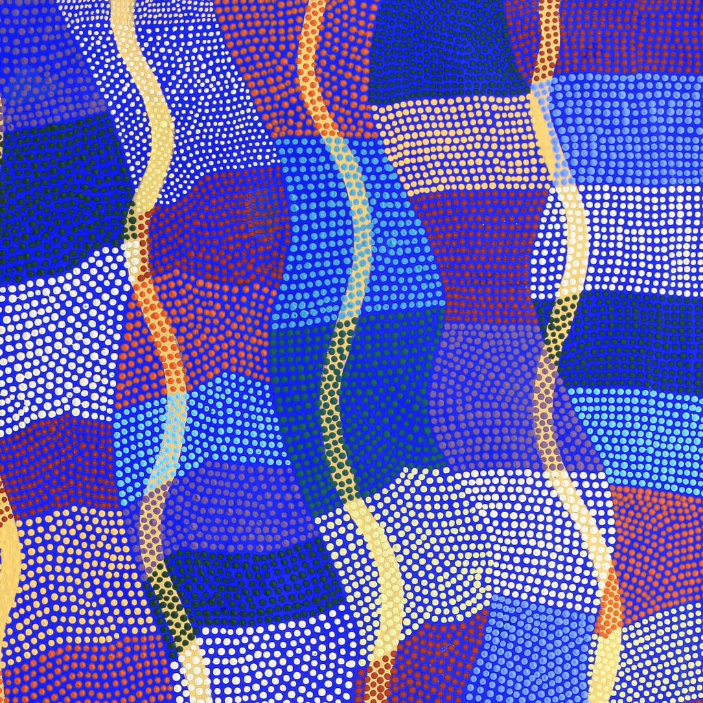 Aboriginal Artwork by Ann Lane Nee Dixon, Pirrnpirrnga - Desert Bore, 180x80cm