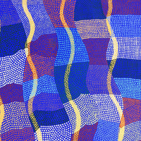 Aboriginal Artwork by Ann Lane Nee Dixon, Pirrnpirrnga - Desert Bore, 180x80cm