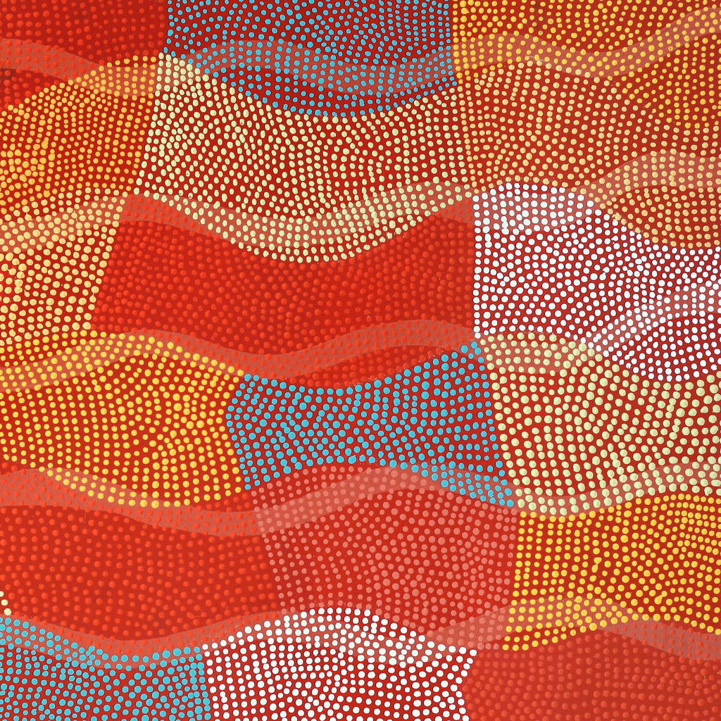 Aboriginal Artwork by Ann Lane Nee Dixon, Pirrnpirrnga - Desert Bore, 70x70cm