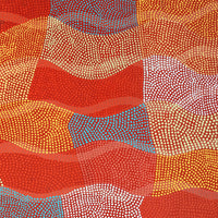 Aboriginal Artwork by Ann Lane Nee Dixon, Pirrnpirrnga - Desert Bore, 70x70cm