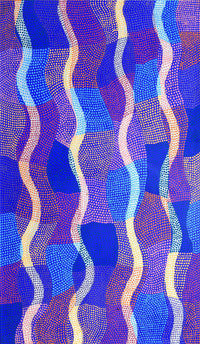 Aboriginal Artwork by Ann Lane Nee Dixon, Pirrnpirrnga - Desert Bore, 122x71cm