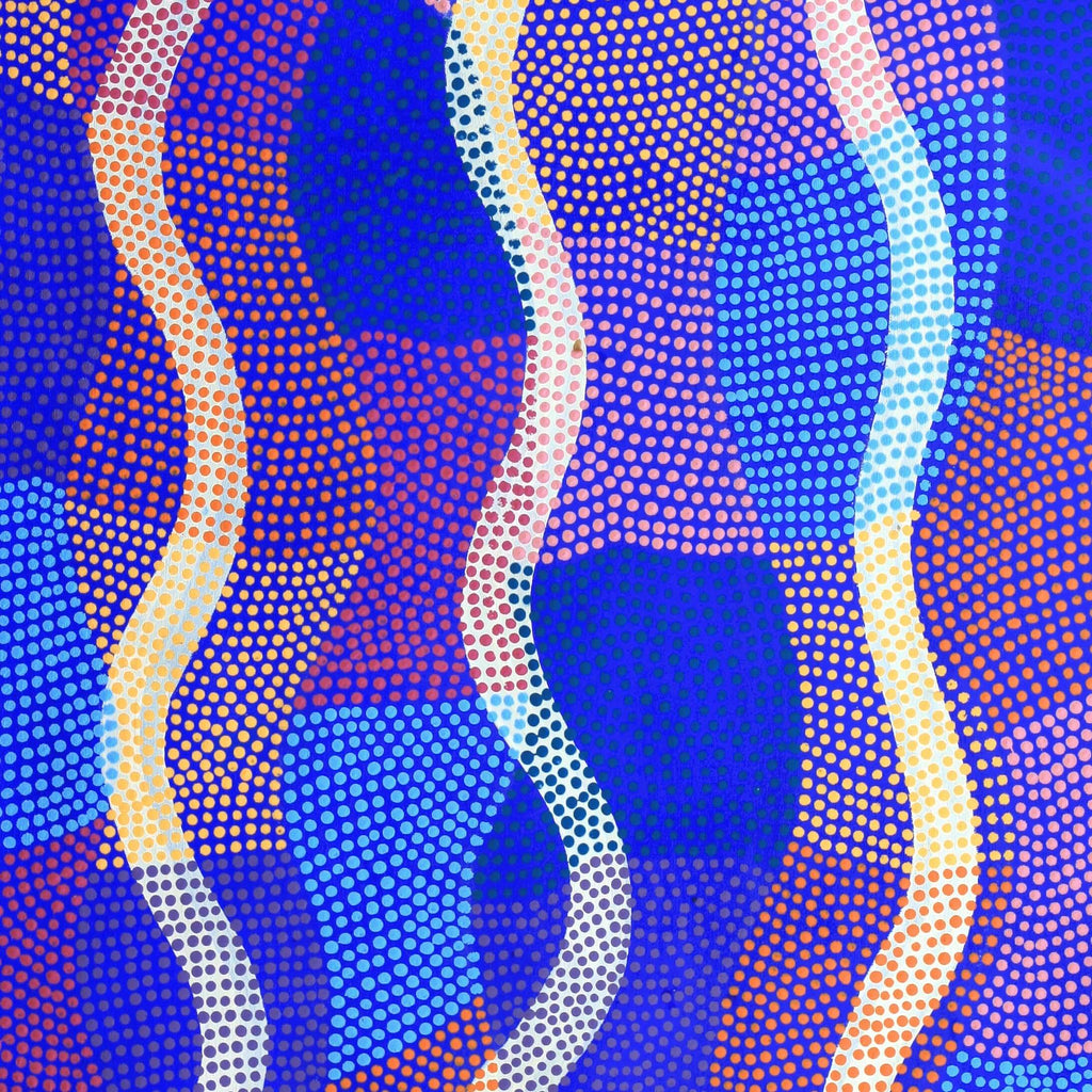 Aboriginal Artwork by Ann Lane Nee Dixon, Pirrnpirrnga - Desert Bore, 122x71cm
