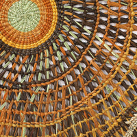 Aboriginal Artwork by Anna Ramatha Malibirr, Gapuwiyak - Woven Mat 70cm