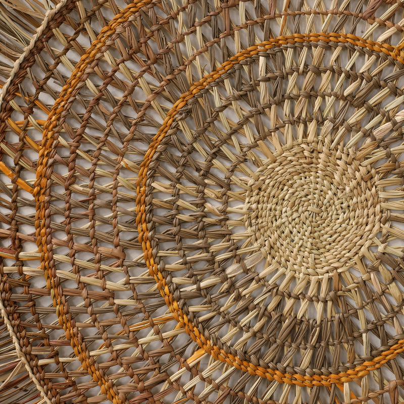 Aboriginal Artwork by Anna Ramatha Malibirr, Gapuwiyak - Woven Mat, 115cm
