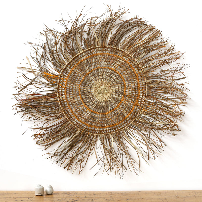 Aboriginal Artwork by Anna Ramatha Malibirr, Gapuwiyak - Woven Mat, 115cm