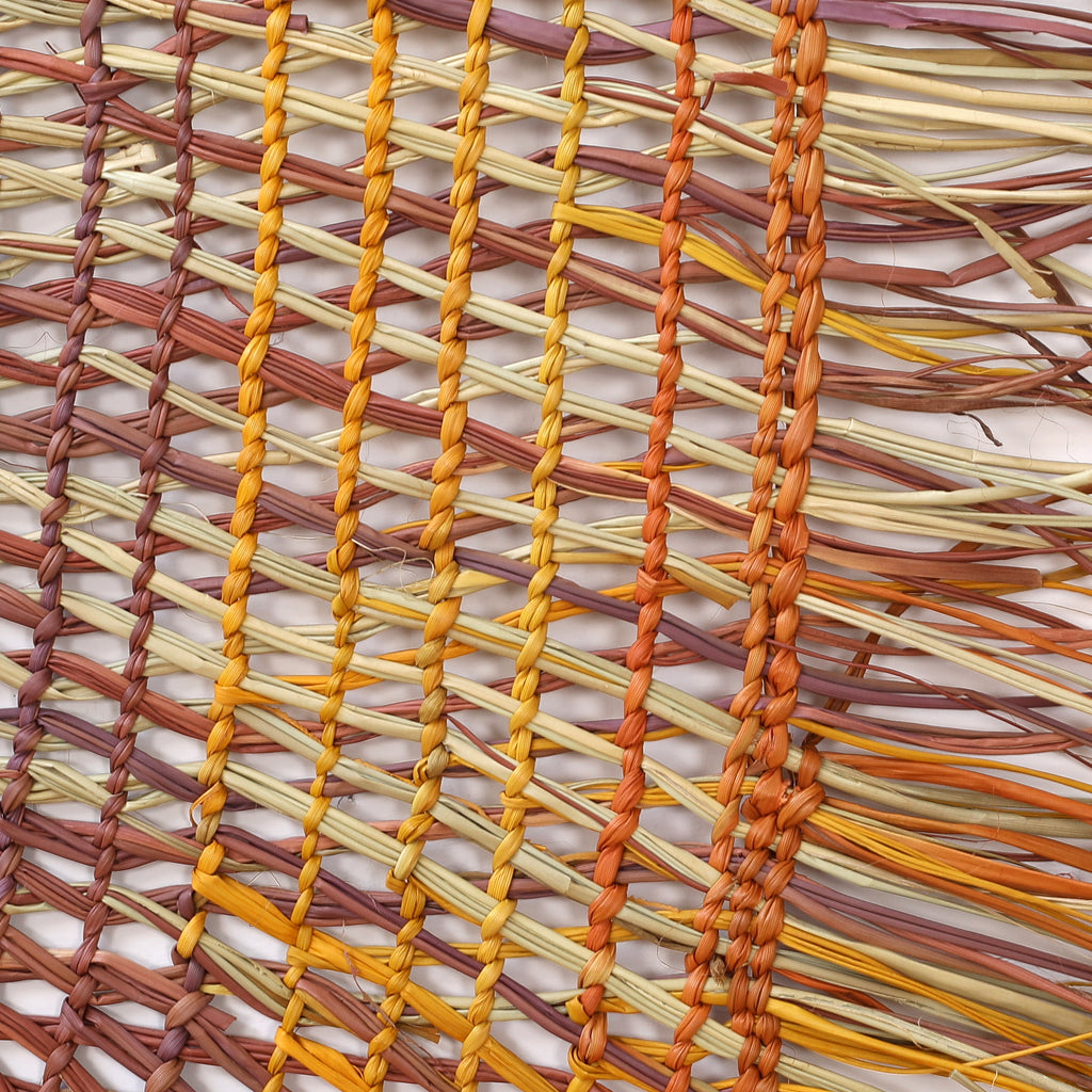 Aboriginal Artwork by Anna Ramatha Malibirr, Gapuwiyak - Woven Mat, 130x115cm
