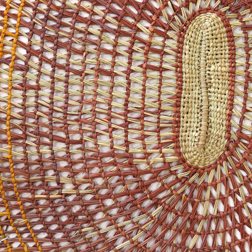 Aboriginal Artwork by Anna Ramatha Malibirr, Gapuwiyak - Woven Mat, 130x115cm - ART ARK®