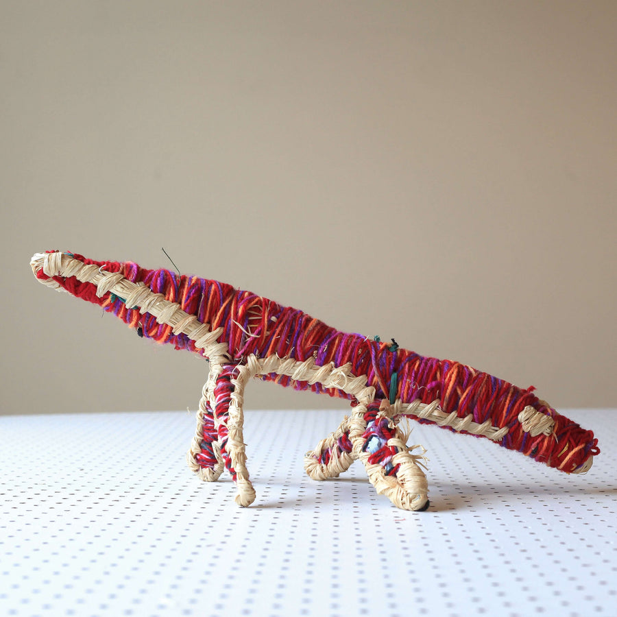 Aboriginal Artwork by Anna Ginger - Tjanpi Tinka (goanna) Sculpture