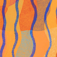 Aboriginal Artwork by Ann Lane Nee Dixon, Pirrnpirrnga - Desert Bore, 90x50cm