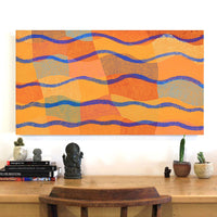 Aboriginal Artwork by Ann Lane Nee Dixon, Pirrnpirrnga - Desert Bore, 90x50cm