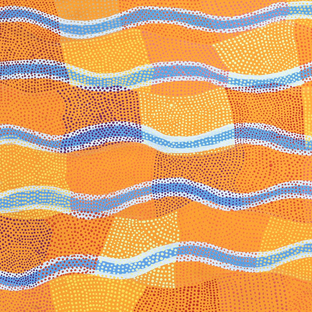 Aboriginal Artwork by Ann Lane Nee Dixon, Pirrnpirrnga - Desert Bore, 60x60cm