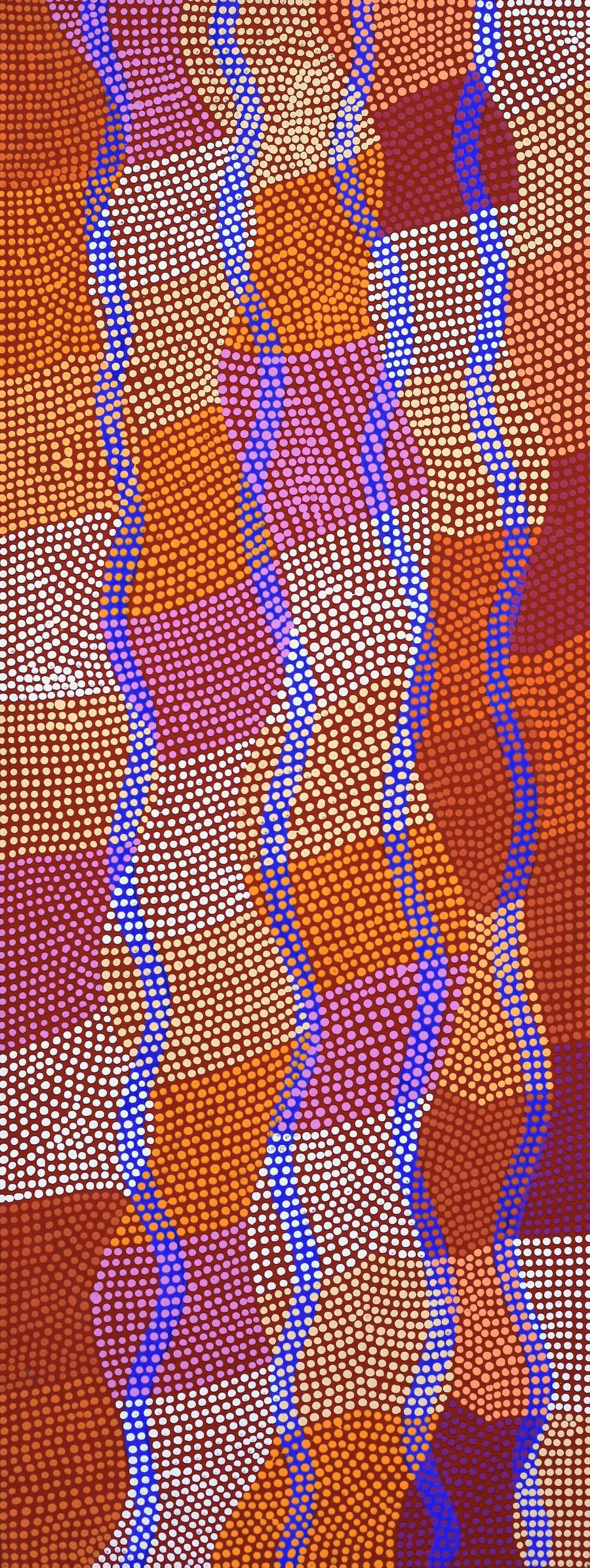 Aboriginal Artwork by Ann Lane Nee Dixon, Pirrnpirrnga - Desert Bore, 122x46cm