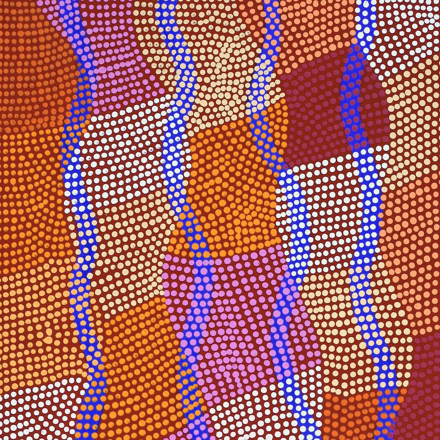 Aboriginal Artwork by Ann Lane Nee Dixon, Pirrnpirrnga - Desert Bore, 122x46cm