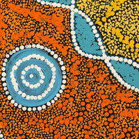 Aboriginal Artwork by Anthony Jangala Hargraves, Ngalyipi Jukurrpa (Snake Vine Dreaming) - Purturlu, 30x30cm