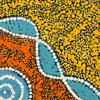 Aboriginal Artwork by Anthony Jangala Hargraves, Ngalyipi Jukurrpa (Snake Vine Dreaming) - Purturlu, 30x30cm