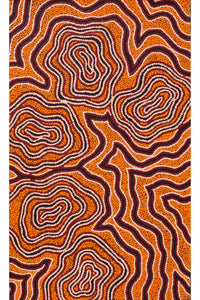 Aboriginal Artwork by Antoinette Napanangka Brown, Mina Mina Jukurrpa, 76x46cm