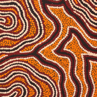 Aboriginal Artwork by Antoinette Napanangka Brown, Mina Mina Jukurrpa, 76x46cm