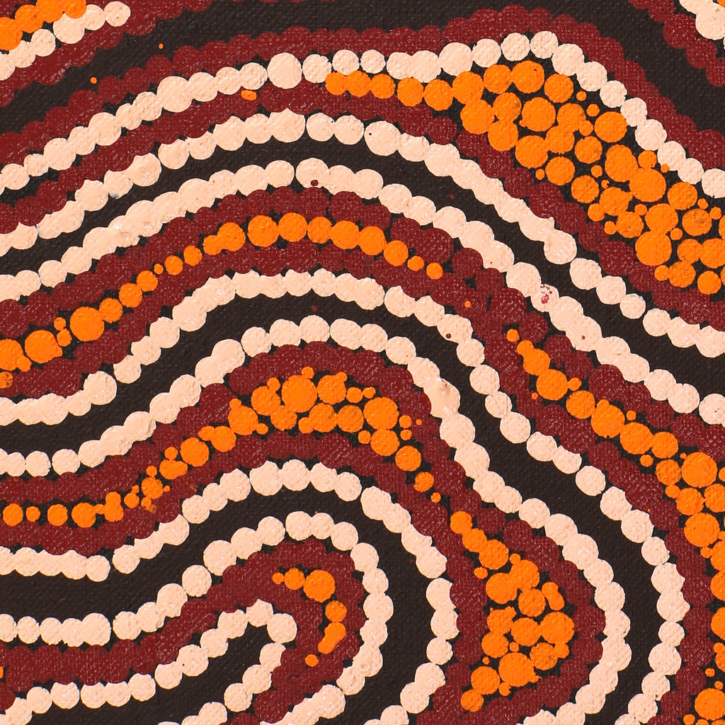Aboriginal Artwork by Antoinette Napanangka Brown, Mina Mina Jukurrpa, 76x46cm