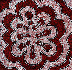 Aboriginal Artwork by Antoinette Napanangka Brown, Mina Mina Jukurrpa (Mina Mina Dreaming) -  Ngalyipi, 46x46cm - ART ARK®