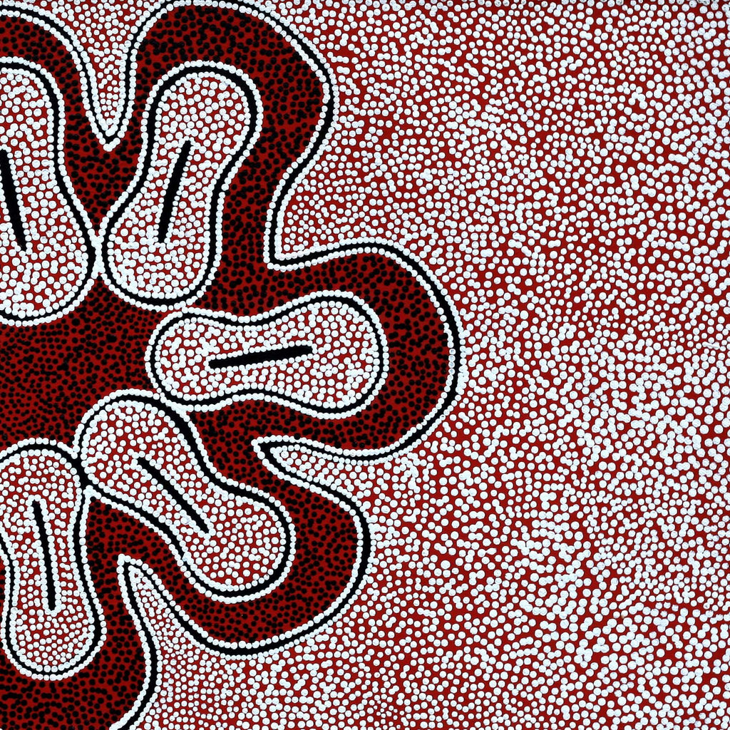Aboriginal Artwork by Antoinette Napanangka Brown, Mina Mina Jukurrpa (Mina Mina Dreaming) - Ngalyipi, 61x30cm