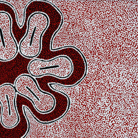 Aboriginal Artwork by Antoinette Napanangka Brown, Mina Mina Jukurrpa (Mina Mina Dreaming) - Ngalyipi, 61x30cm