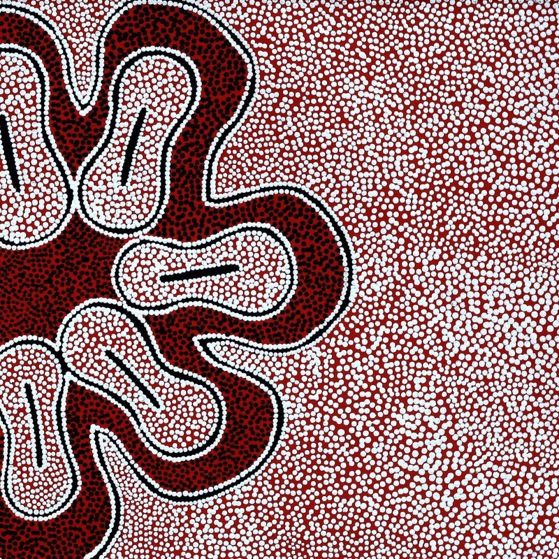 Aboriginal Artwork by Antoinette Napanangka Brown, Mina Mina Jukurrpa (Mina Mina Dreaming) - Ngalyipi, 61x30cm