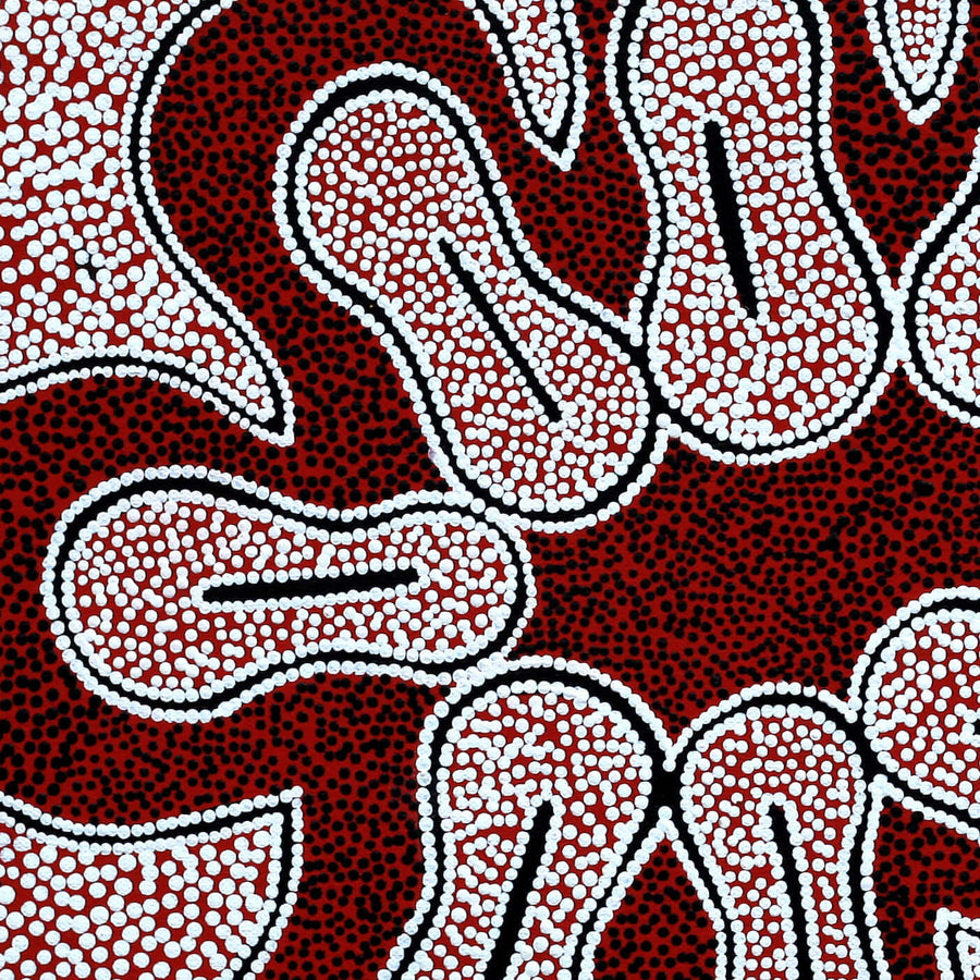 Aboriginal Artwork by Antoinette Napanangka Brown, Mina Mina Jukurrpa (Mina Mina Dreaming) - Ngalyipi, 61x30cm