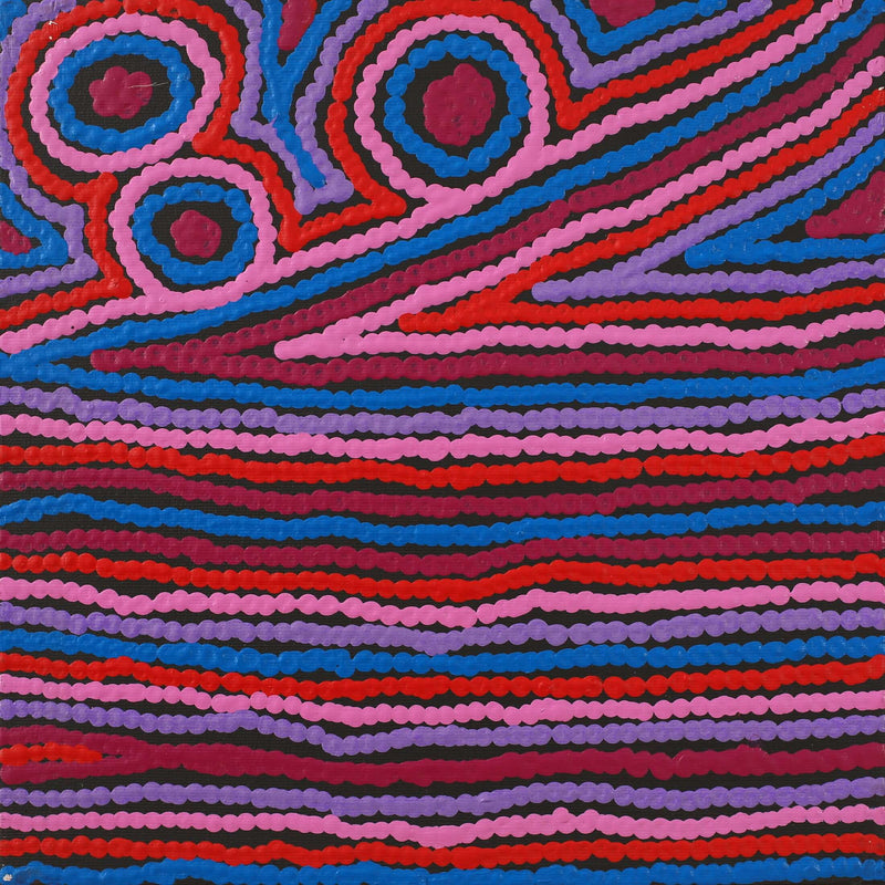 Aboriginal Artwork by Antonia Napangardi Michaels, Lappi Lappi Jukurrpa, 30x30cm
