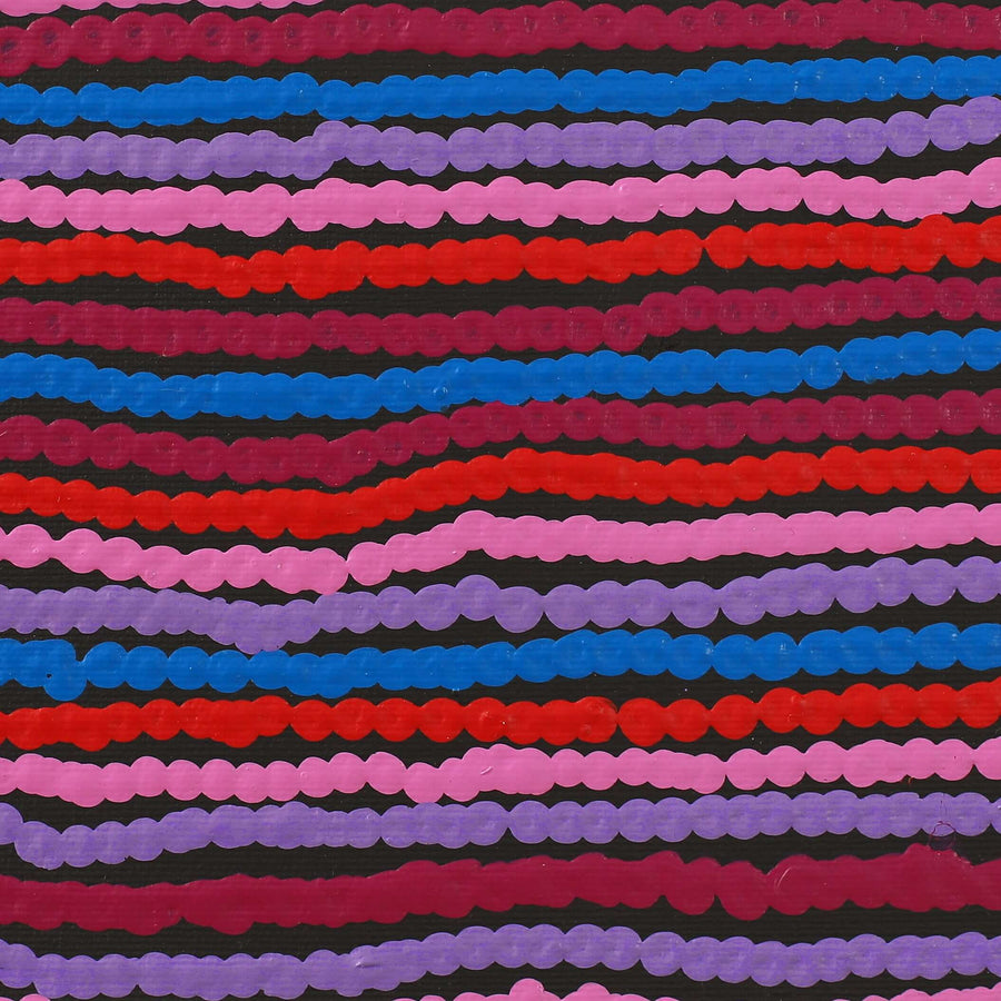 Aboriginal Artwork by Antonia Napangardi Michaels, Lappi Lappi Jukurrpa, 30x30cm