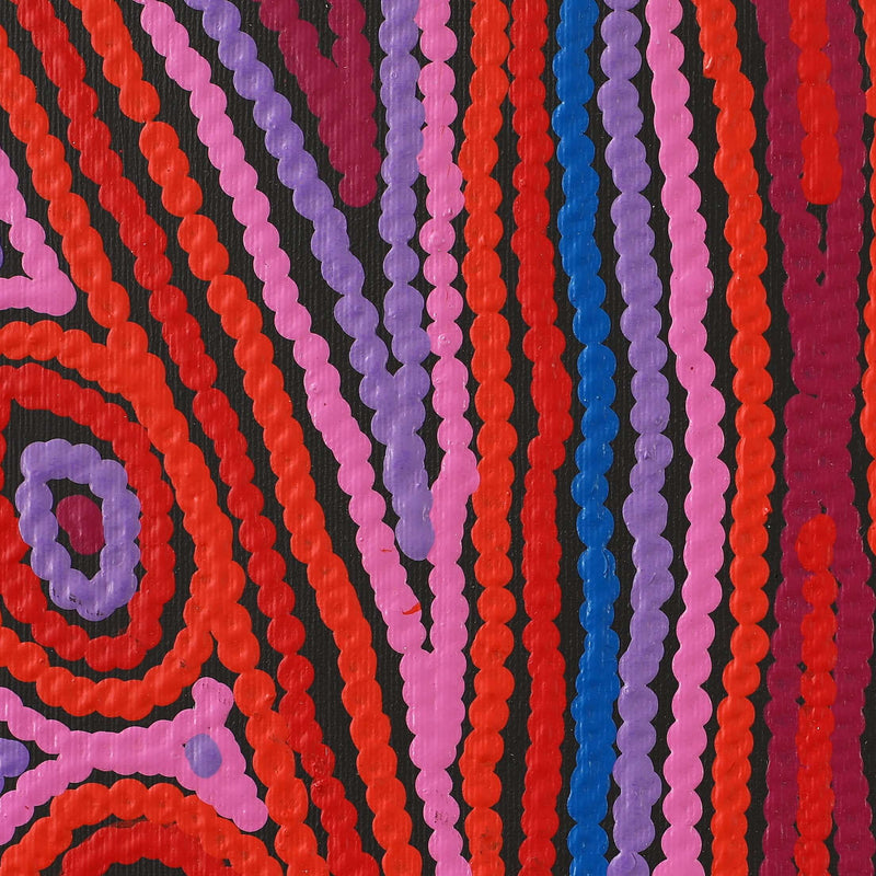 Aboriginal Artwork by Antonia Napangardi Michaels, Lappi Lappi Jukurrpa, 30x30cm