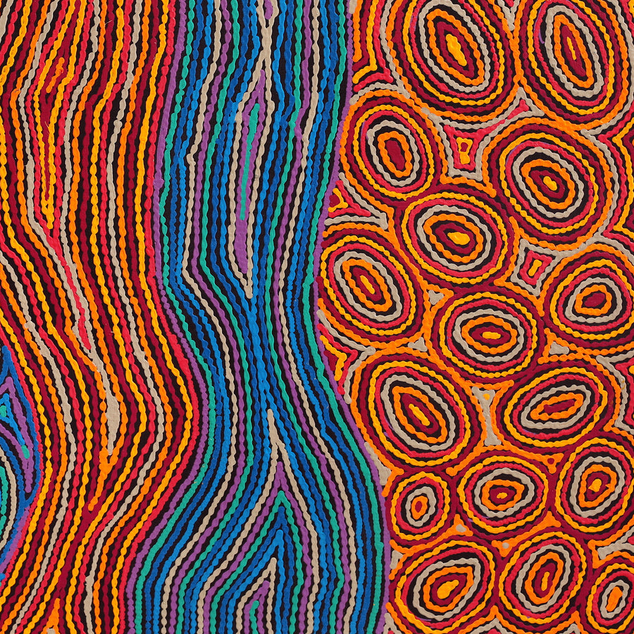 Aboriginal Artwork by Antonia Napangardi Michaels, Lappi Lappi Jukurrpa, 107x107cm