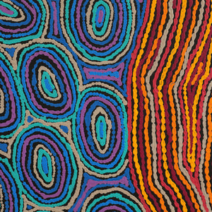 Aboriginal Artwork by Antonia Napangardi Michaels, Lappi Lappi Jukurrpa, 107x107cm - ART ARK®