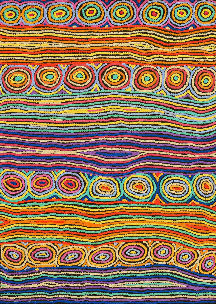 Aboriginal Artwork by Antonia Napangardi Michaels, Lappi Lappi Jukurrpa, 107x76cm