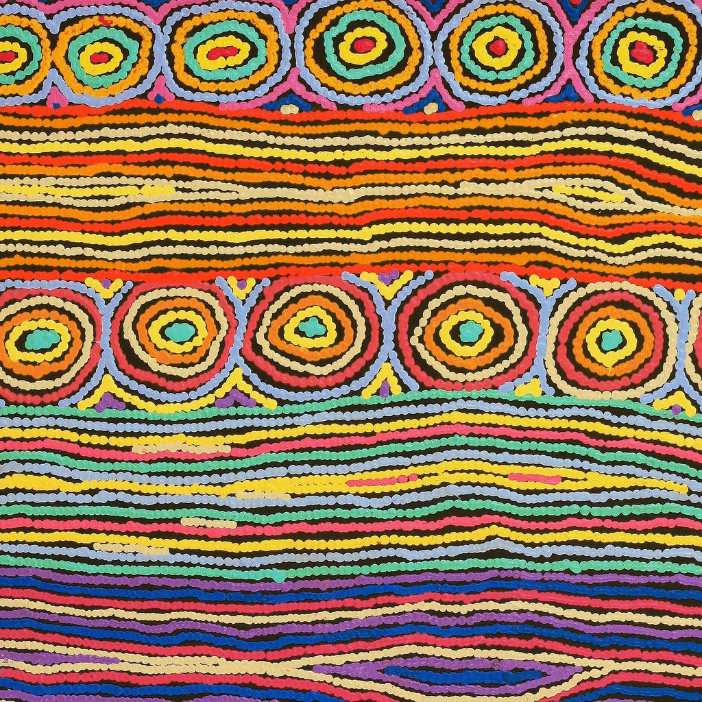 Aboriginal Artwork by Antonia Napangardi Michaels, Lappi Lappi Jukurrpa, 107x76cm
