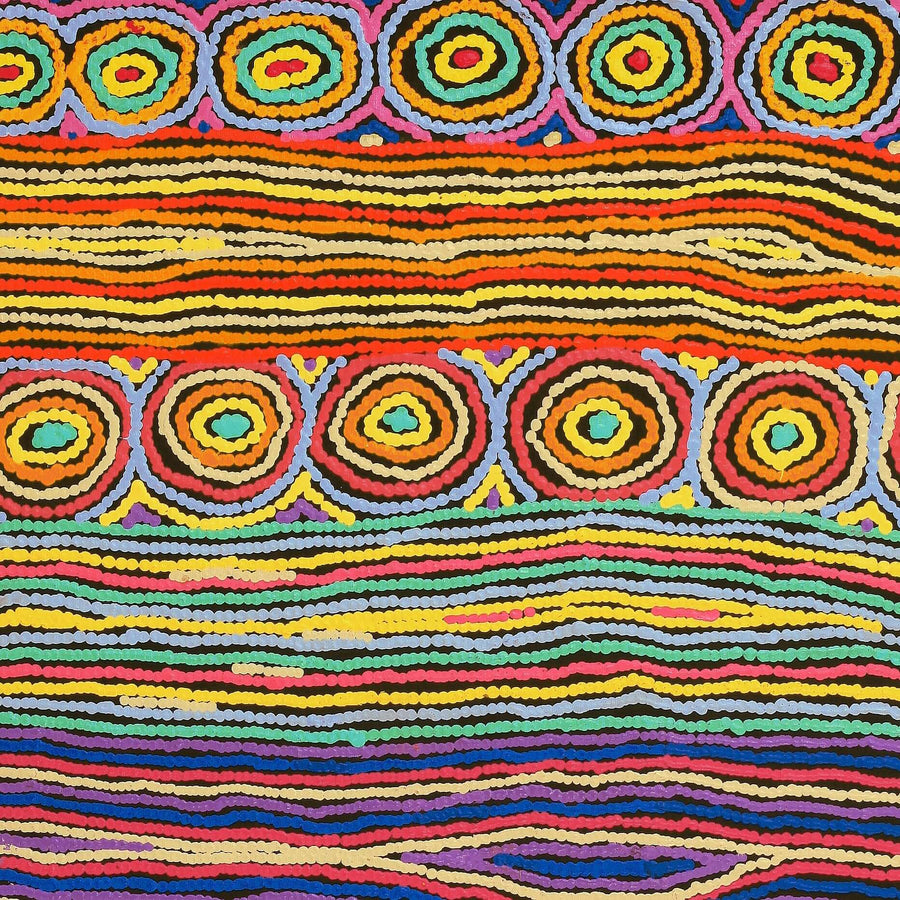 Aboriginal Artwork by Antonia Napangardi Michaels, Lappi Lappi Jukurrpa, 107x76cm
