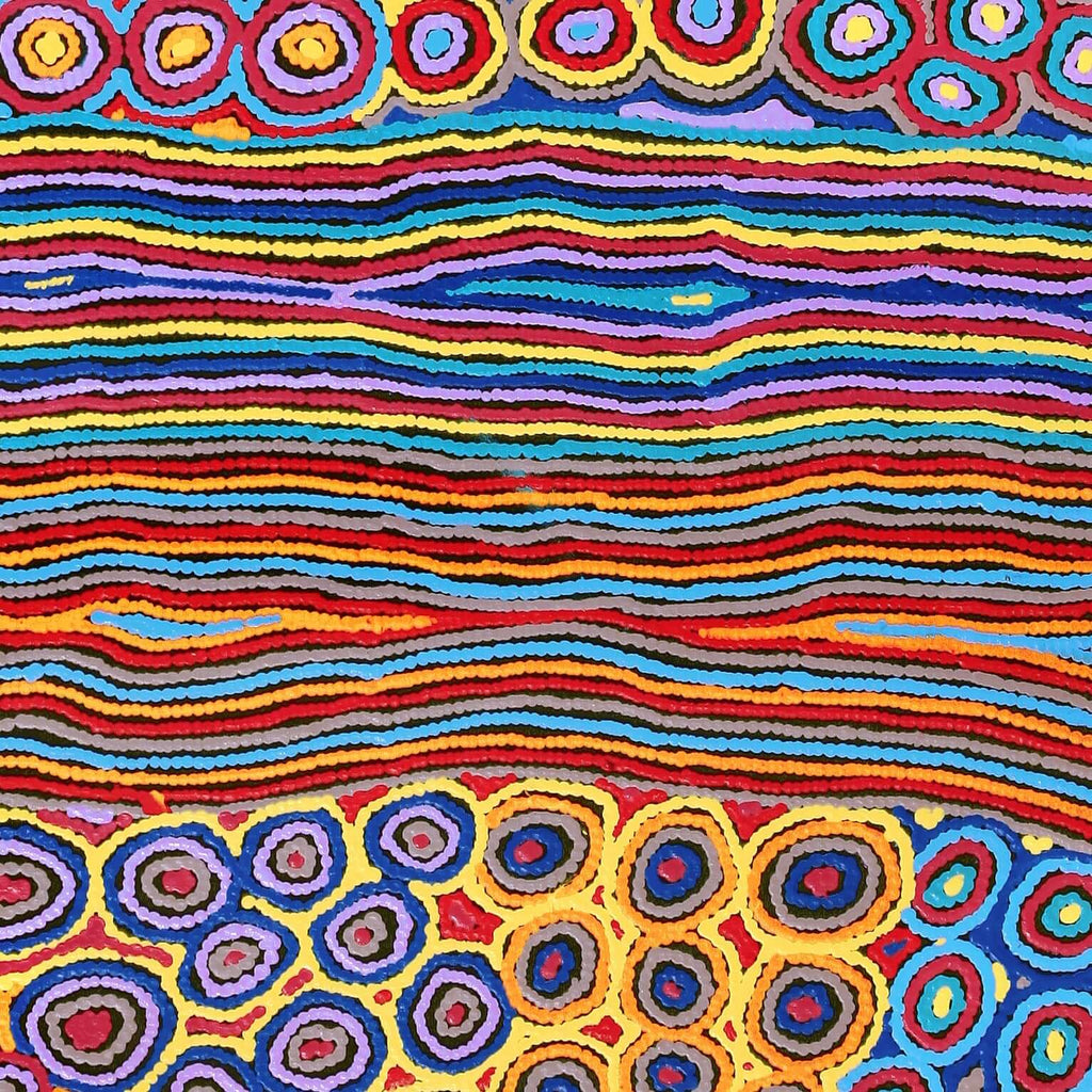 Aboriginal Art by Antonia Napangardi Michaels, Lappi Lappi Jukurrpa, 152x91cm - ART ARK®
