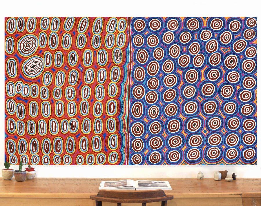 Aboriginal Artwork by Antonia Napangardi Michaels, Lappi Lappi Jukurrpa, 183x107cm