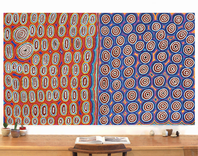 Aboriginal Artwork by Antonia Napangardi Michaels, Lappi Lappi Jukurrpa, 183x107cm