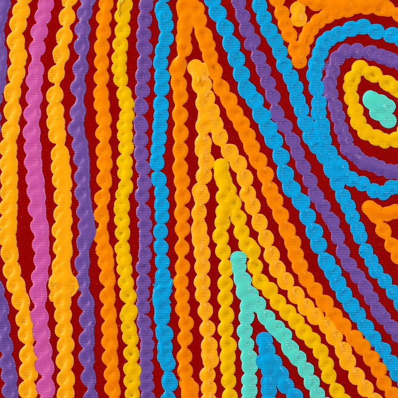 Aboriginal Artwork by Antonia Napangardi Michaels, Lappi Lappi Jukurrpa, 30x30cm