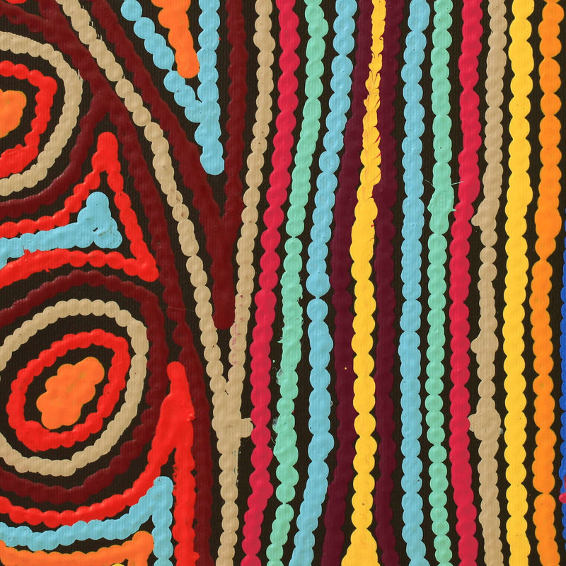 Aboriginal Artwork by Antonia Napangardi Michaels, Lappi Lappi Jukurrpa, 30x30cm