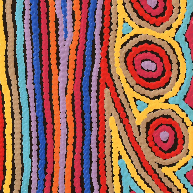 Aboriginal Artwork by Antonia Napangardi Michaels, Lappi Lappi Jukurrpa, 30x30cm