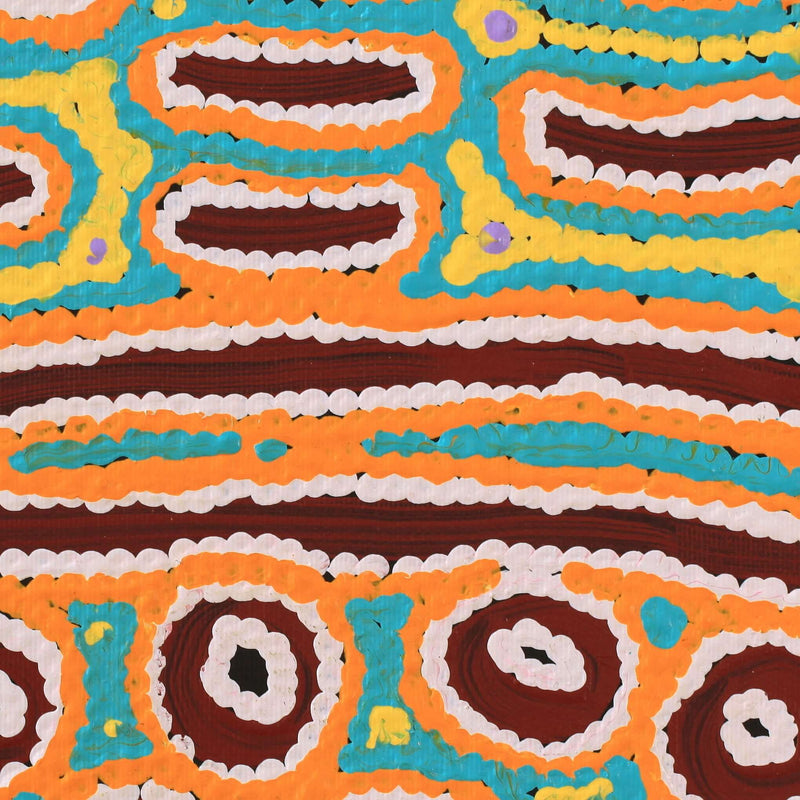 Aboriginal Artwork by Antonia Napangardi Michaels, Lappi Lappi Jukurrpa, 30x30cm