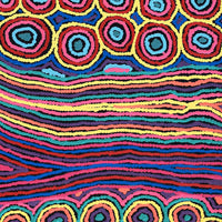 Aboriginal Artwork by Antonia Napangardi Michaels, Lappi Lappi Jukurrpa, 91x46cm