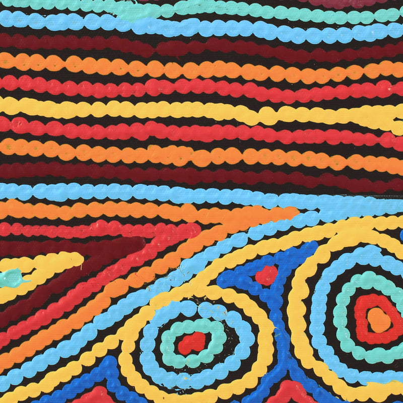 Aboriginal Artwork by Antonia Napangardi Michaels, Lappi Lappi Jukurrpa, 30x30cm