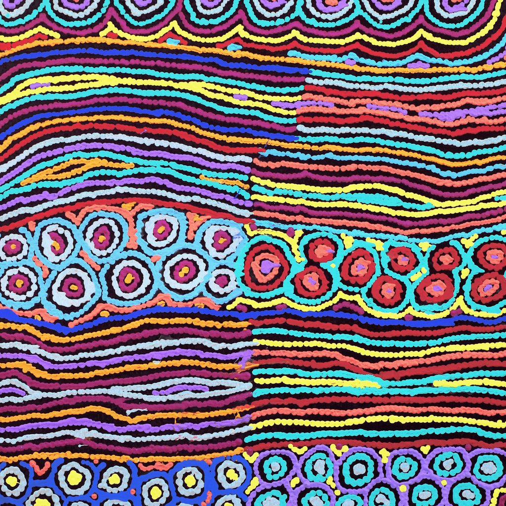 Aboriginal Artwork by Antonia Napangardi Michaels, Lappi Lappi Jukurrpa, 107x61cm