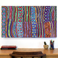 Aboriginal Artwork by Antonia Napangardi Michaels, Lappi Lappi Jukurrpa, 107x61cm