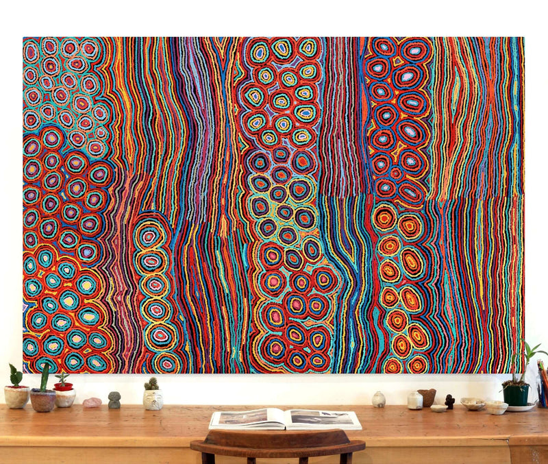 Aboriginal Artwork by Antonia Napangardi Michaels, Lappi Lappi Jukurrpa, 182x122cm