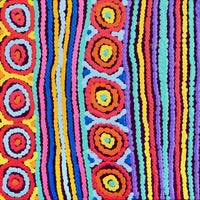 Aboriginal Artwork by Antonia Napangardi Michaels, Lappi Lappi Jukurrpa, 30x30cm